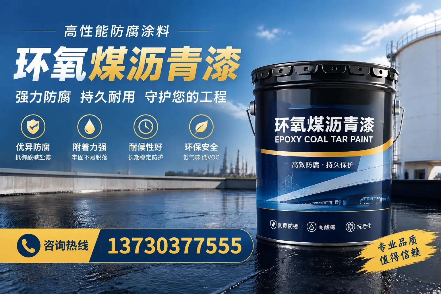 环氧煤沥青漆的耐久性分析，适合垦利的使用场景